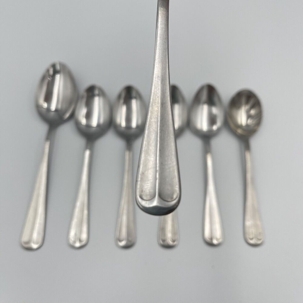Washington Forge Stainless Spirit of America 7 QTY Spoons Scallop Sugar Teaspoon
